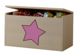Box truhlica na hračky hviezda ružová