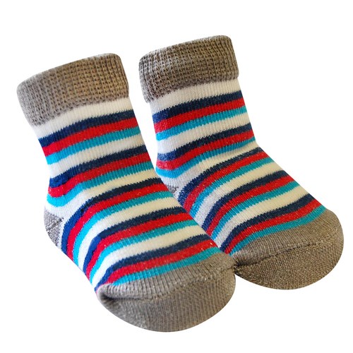 Ponožky pre novorodenca - pásiky