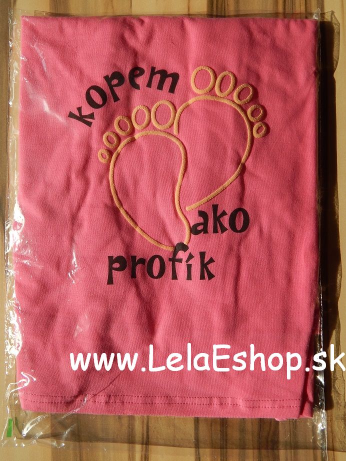 Tehotenské tričko ružové KOPEM