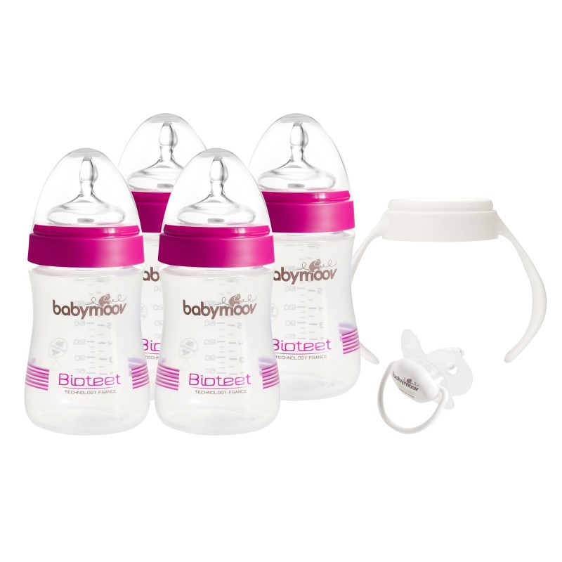 Dojčenské fľaše Bioteet 230ml 4ks Babymoov
