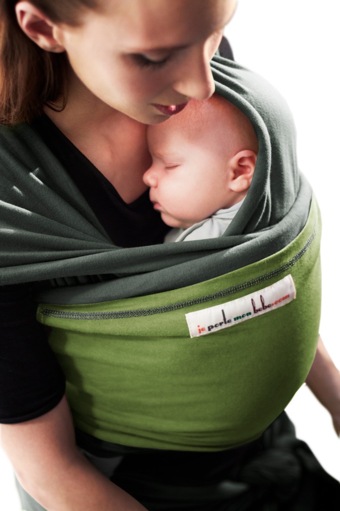 Baby šatka Je Porte Mon Bébé Grey green/Pistachio