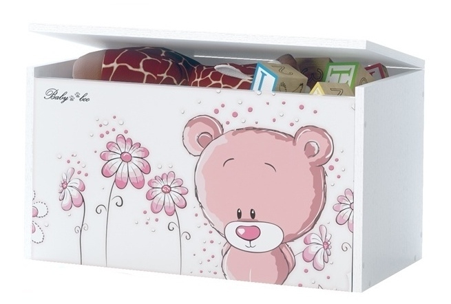 Box truhlica na hračky macko ružový