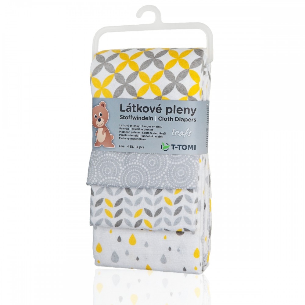 Látkové plienky T-tomi 4 ks lístky