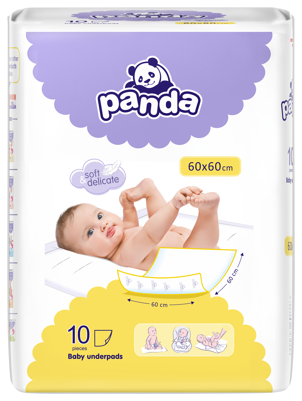 Podložky na prebaľovanie PANDA 10ks
