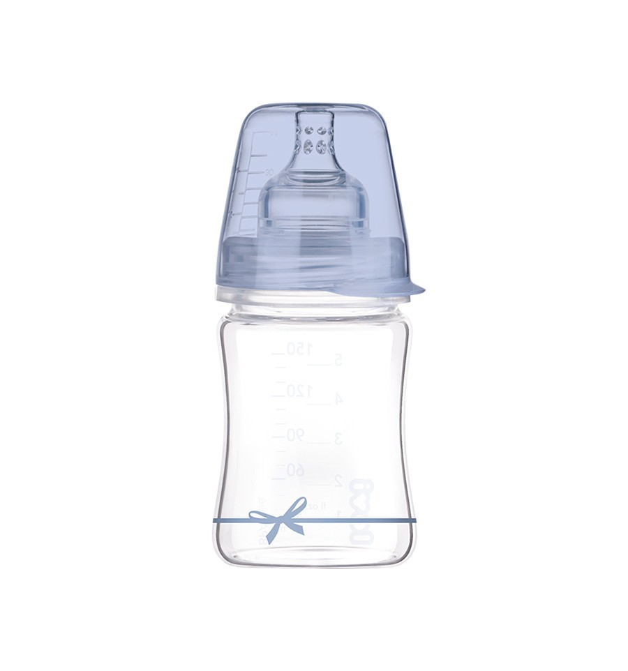 Sklenená fľaša Lovi Diamond Glass 150ml Baby Shower pre chlapčeka