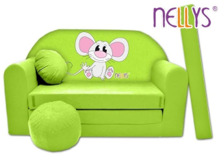 Detský gauč myška zelený