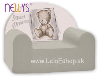 Detské kresielko Sweet Dreams by TEDDY šedé