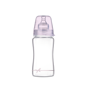 Sklenená fľaša Lovi Diamond Glass 250ml Baby Shower pre dievčatko