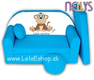 Detský gauč opica modrý